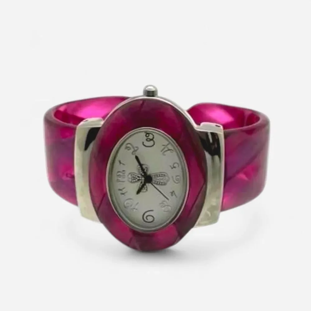 Unbranded Women's Silver and Purple Watch